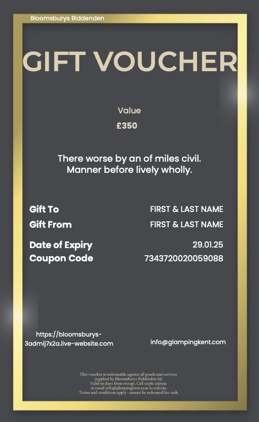 Bloomsburys retreat gift card